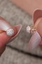 Heliophilia Silver Pendientes de Plata de Ley 925 con Baño de Oro Rosa y Circón